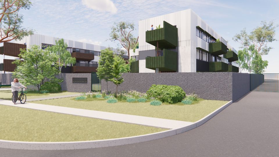 Artists impression of an apartment block at GV Health in Shepparton